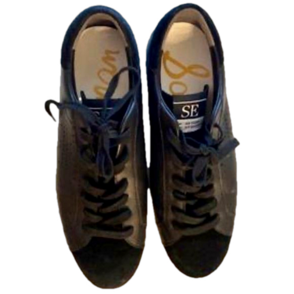 SAM EDELMAN - Aubrie black leather Sneaker lace up- size 9